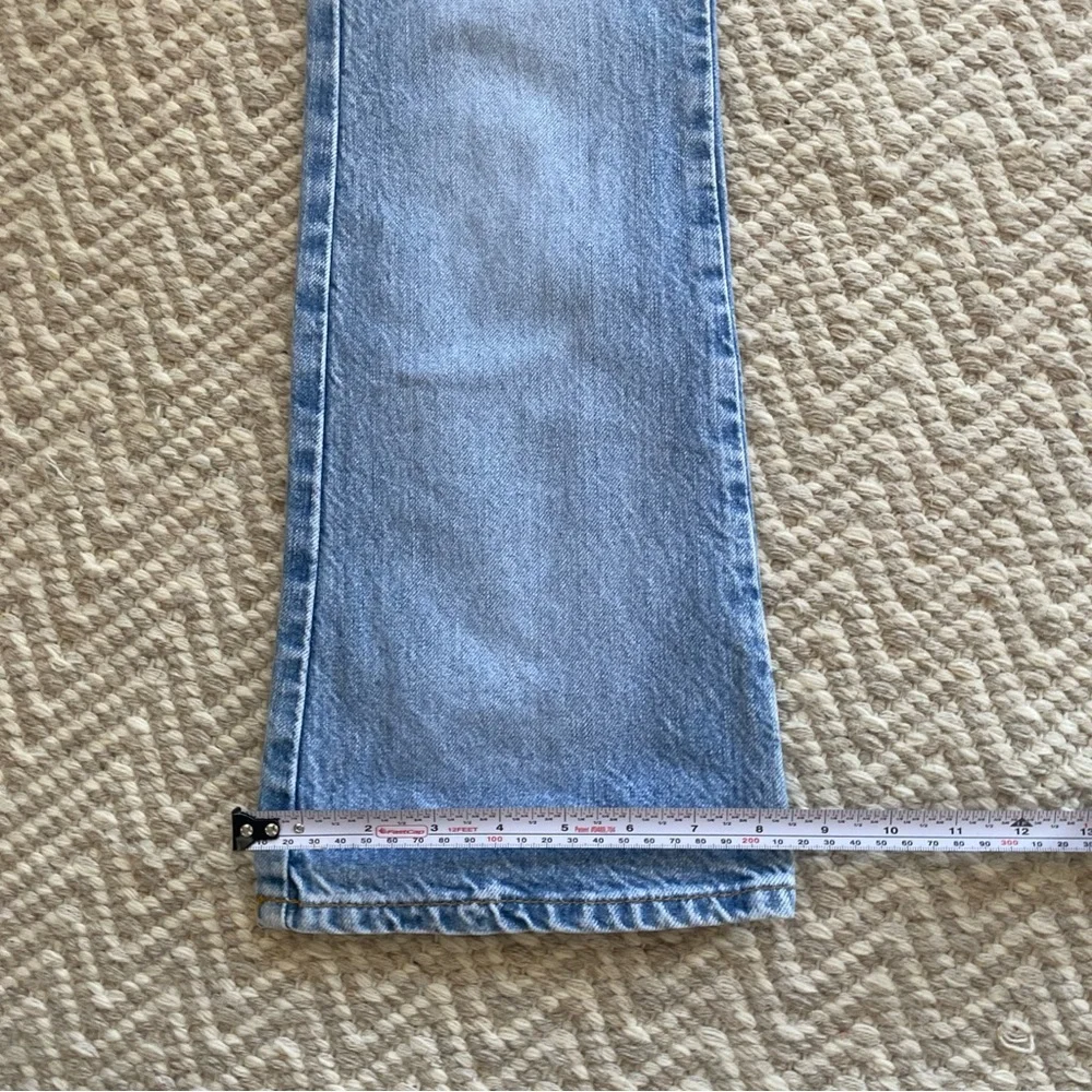 Vintage Express Bleus Jeans Womens 1/2 S Light Blue Denim Moda Flare Y2K Cotton - Picture 8 of 12